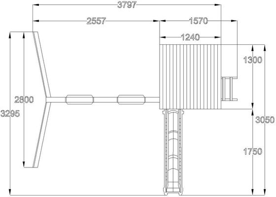 Parque Infantil Tibidabo Casita Rampa de Escalada y Columpio Doble